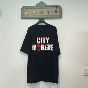 VLONE Black Short Sleeve City Morgue dog fight graphic Casual tee xl men’s